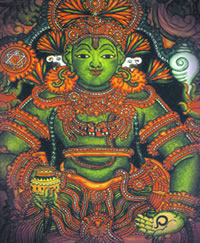 Dhanvantari è considerato il dio che portò la conoscenza dell’Ayurveda al genere umano.